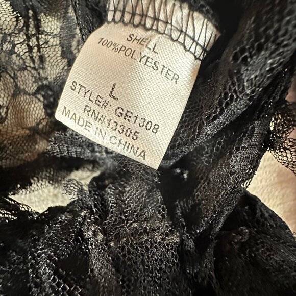 Akira Womens L Sheer Lace Black Cover Jacket Whimsigoth Victorian Boho Baddie - Picture 7 of 11